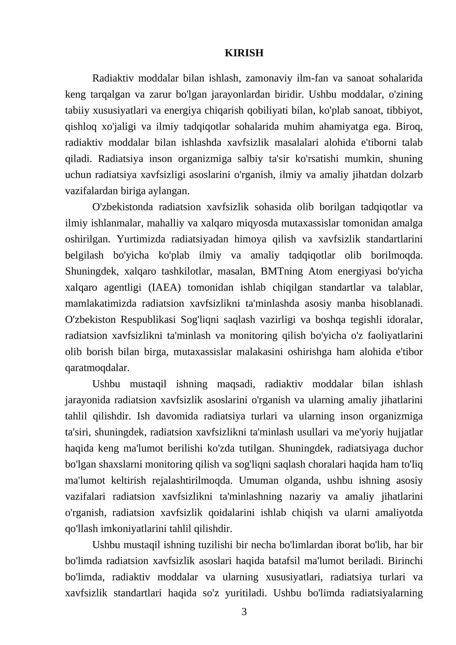 Radiaktiv moddalar bilan ishlaganda radiotsion xavfsizlik asoslari 3