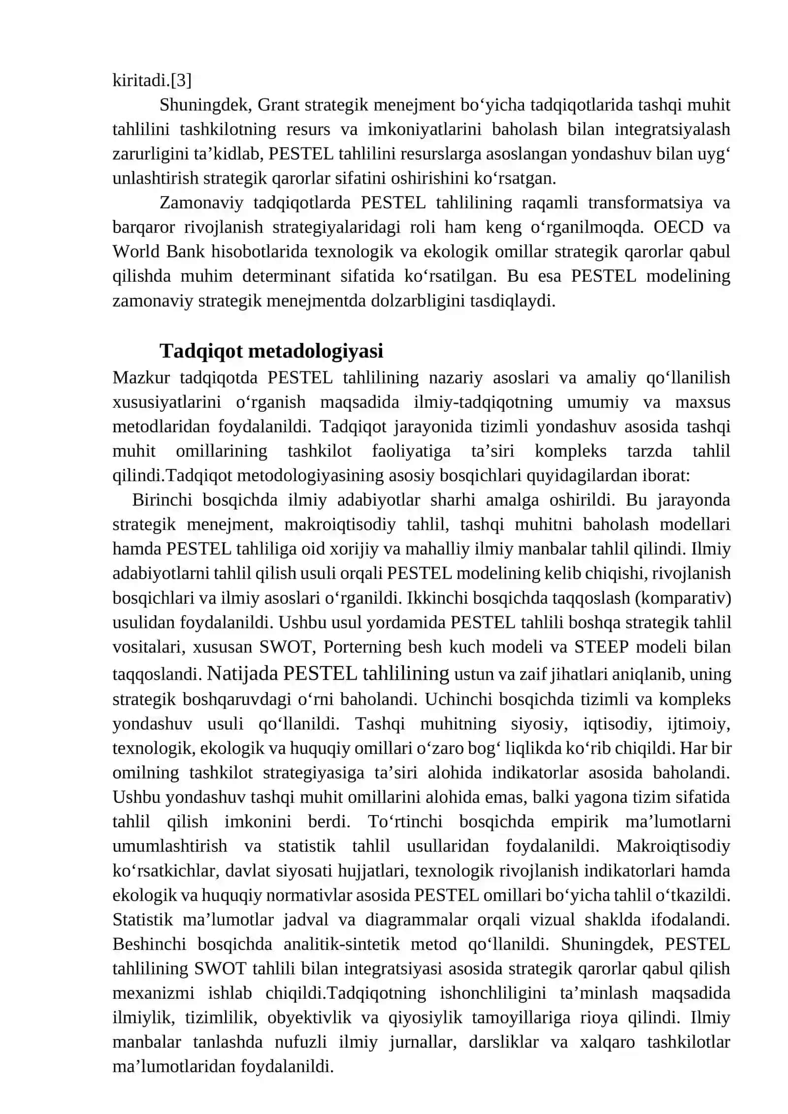 PESTEL TAHLILINING STRATEGIK QARORLAR QABUL QILISHDAGI AHAMIYATI 3
