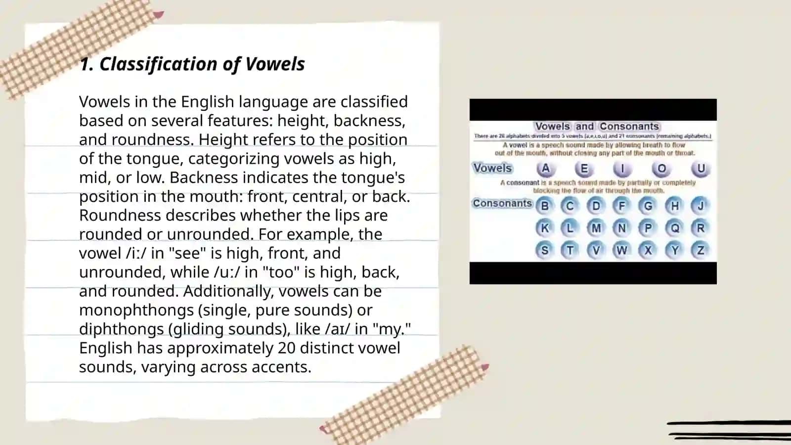 System of Vowels in the Language 3