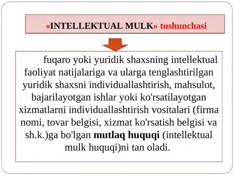 Intellektual mulkni himoya qilish masalalari 3