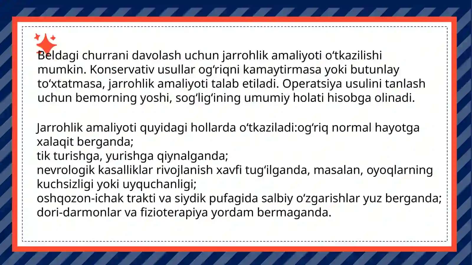 Bel sohasidagi operatsiyalar 3