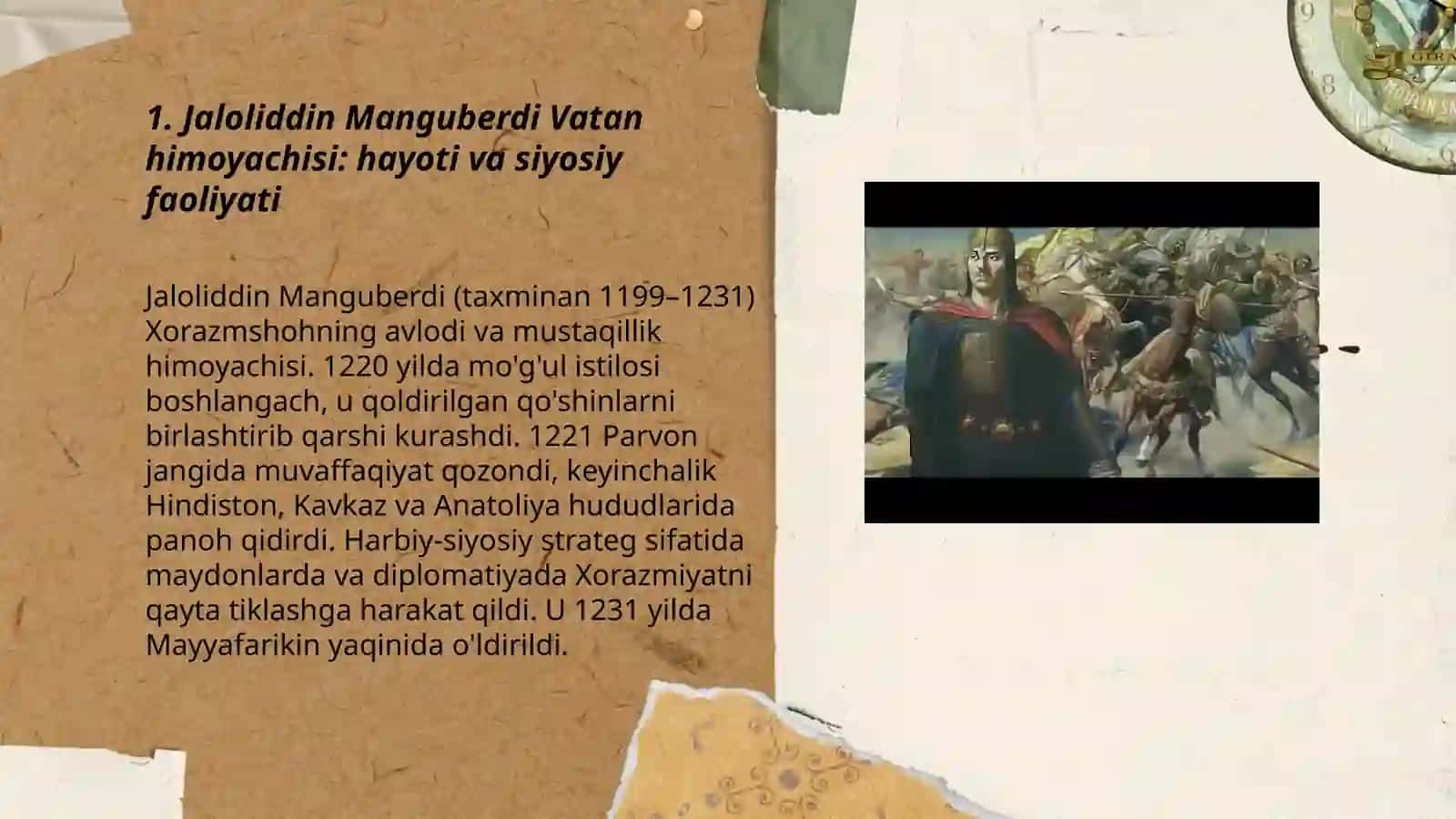 Jaloliddin Manguberdi Vatan himoyachisi 3