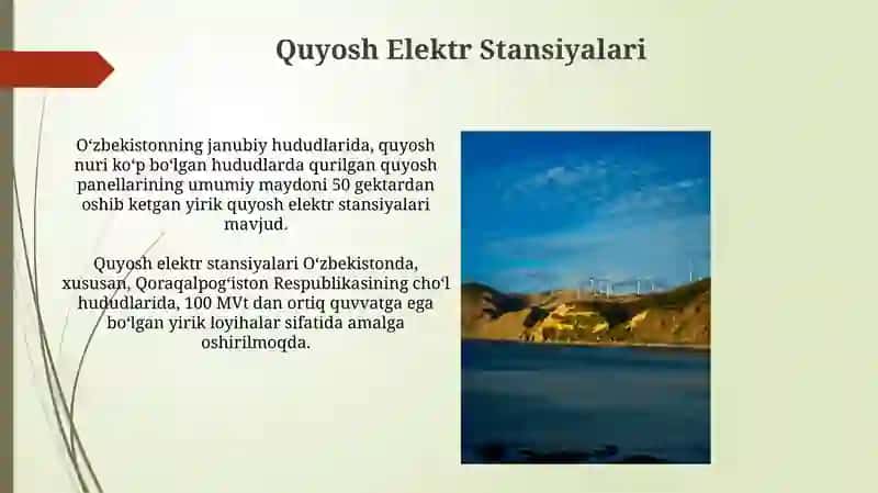 Quyosh Elektr Stansiyalari 3