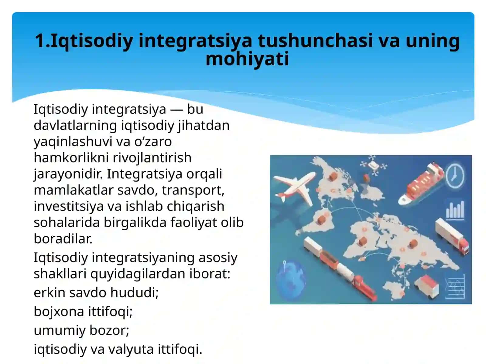 Xalqaro yuk tashuclarini rivojlantirishda iqtisodiy integratsiyaning o'rni 3
