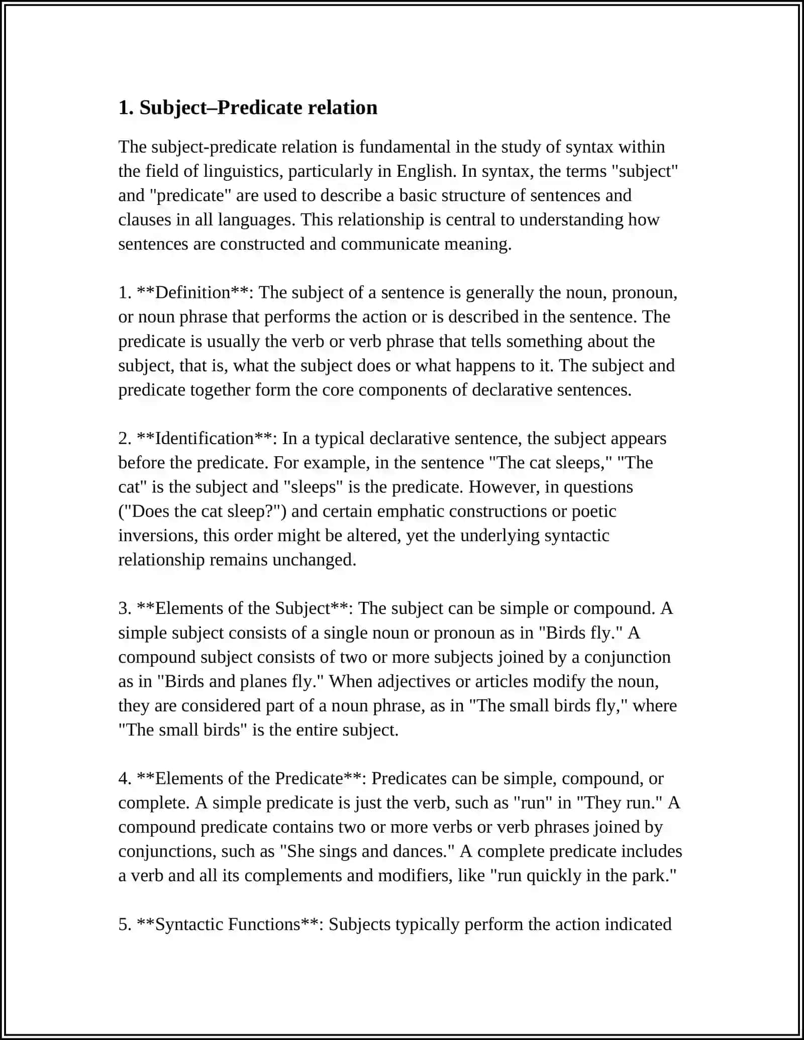 TYPES OF SYNTACTIC RELATIONS 3