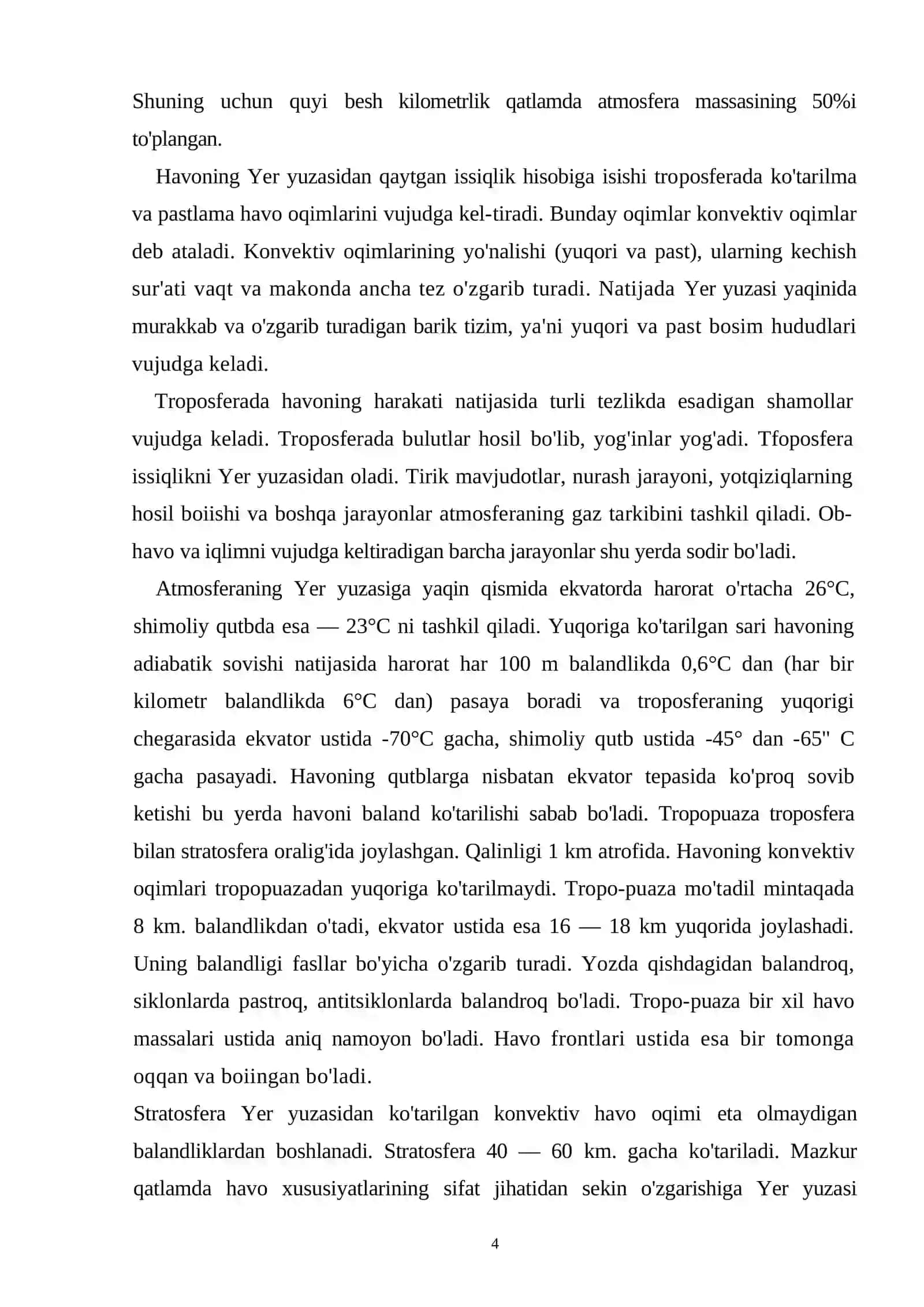 Atmosfera havosining tuzilishi ifloslanishi va oldini olish yo`llari 3