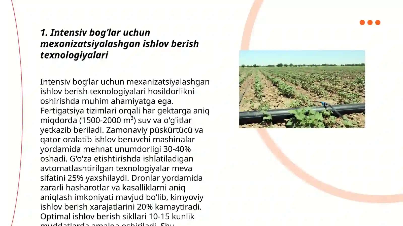 Intensiv bogʻlarga ishlov beradigan mashinalarni internet materiallari yordamida oʻrganish 3