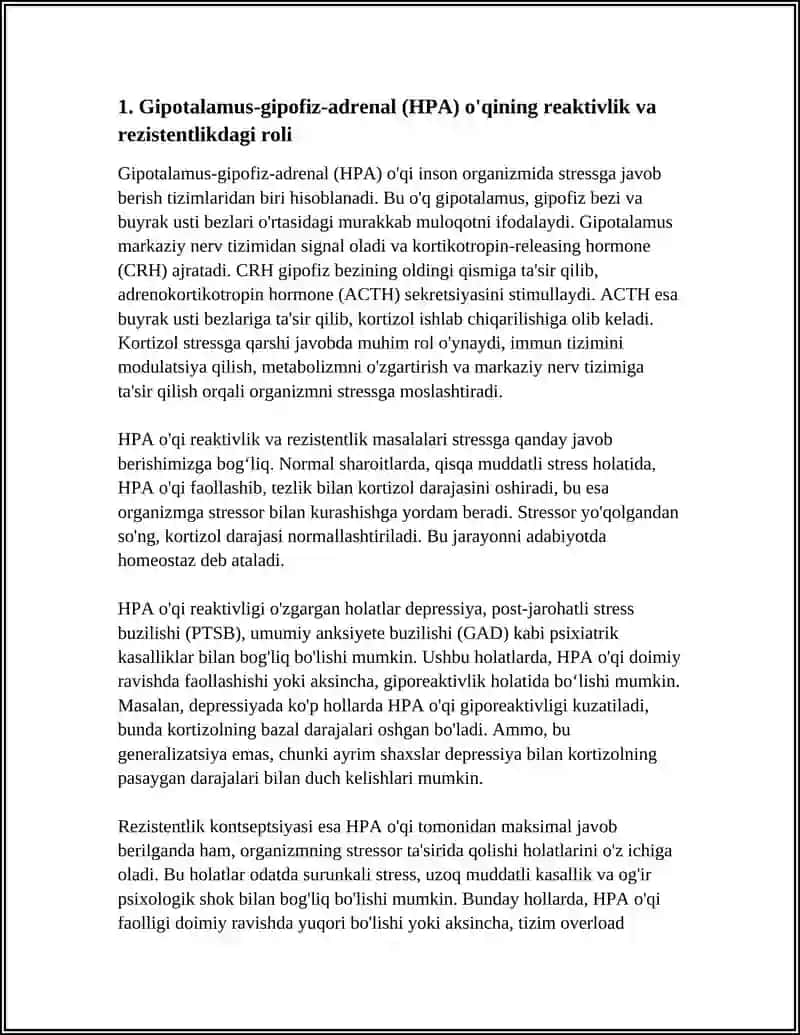 REAKTIVLIK VA REZISTENTLIK: NERV VA ENDOKRIN SISTEMALARNING ROLI 3