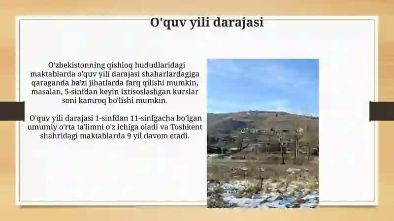 O'quv yili darajasi 3