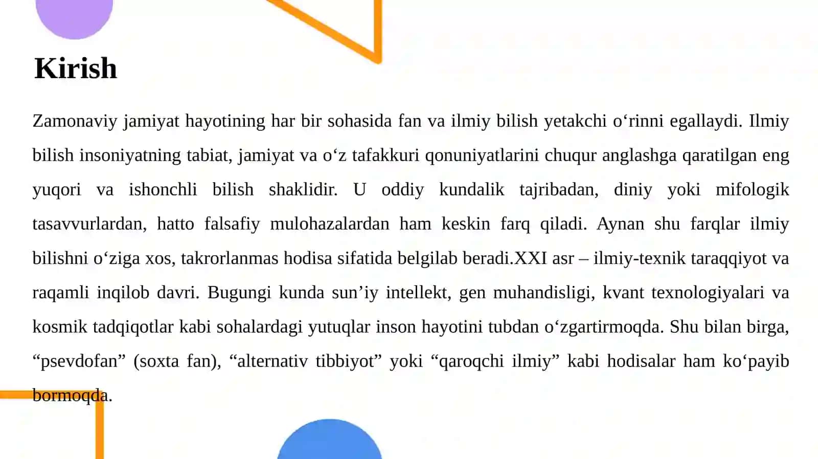 Ilmiy bilishning o‘ziga xos xususiyatlari 3