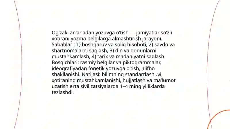 Yozuv taraqqiyoti bosqichlari 3