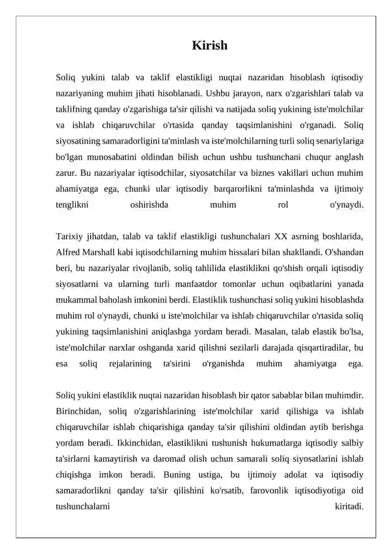 Talab va taklif elastikligi 3