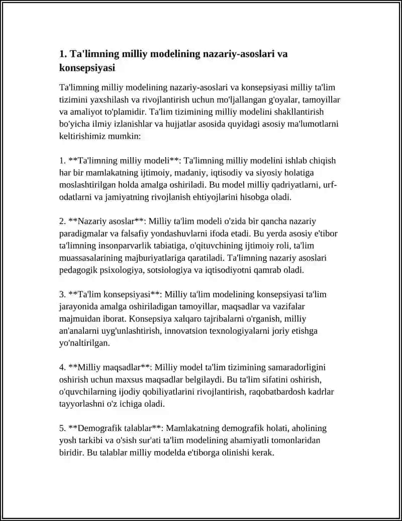 TA'LIMNING MILLIY MODELINING SHAKLLANISHI, RIVOJLANISHI VA SOHADAGI MUOMMOLAR 3