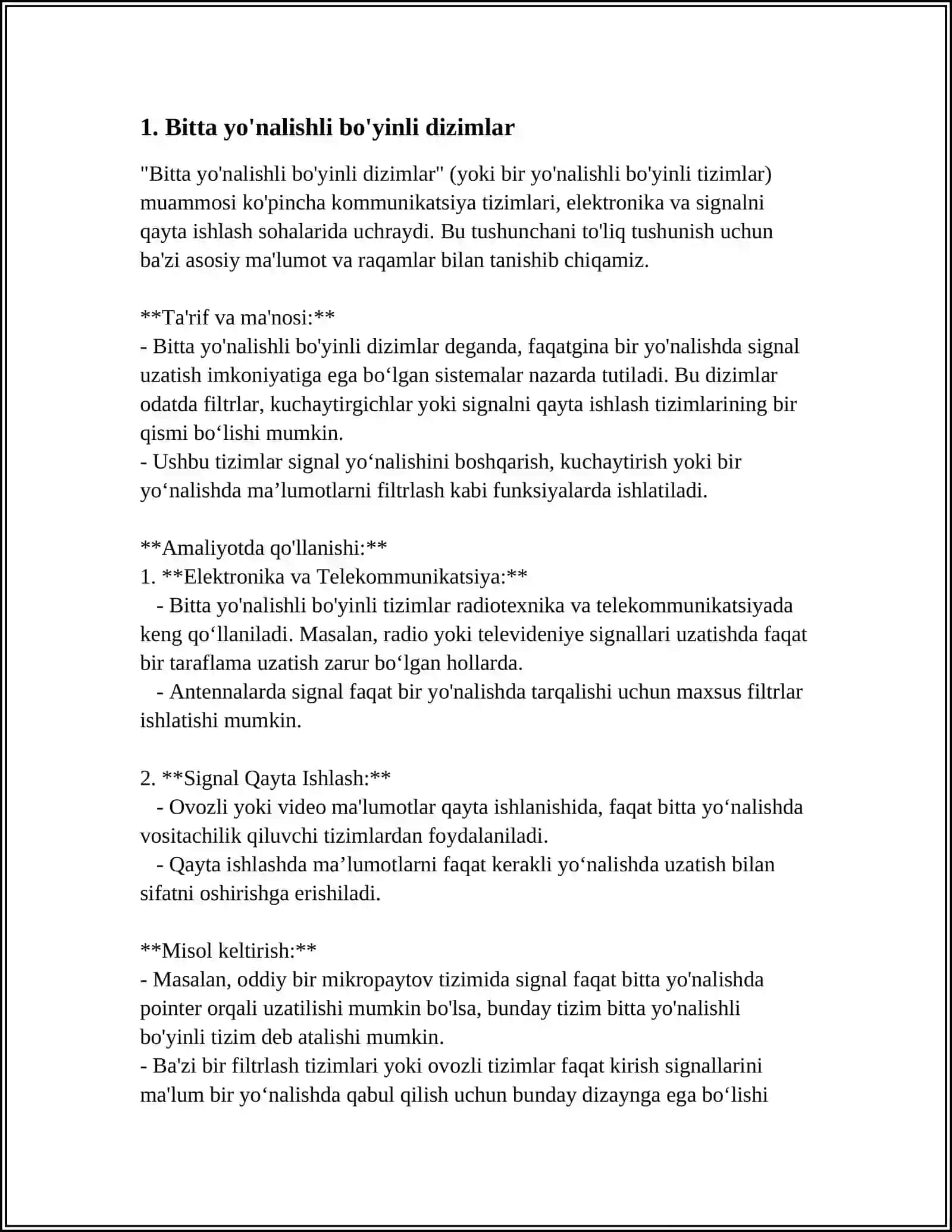 BIR BOYINLI DIZIMLAR ÙSTIDA ÀMALLAR VA ULARNING ALGORITMLARI 3