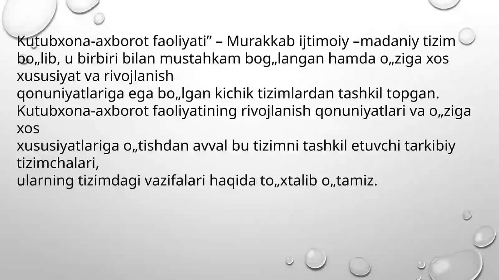 Kutubxona axborot faoliyatini boshqarish jarayonlari 3