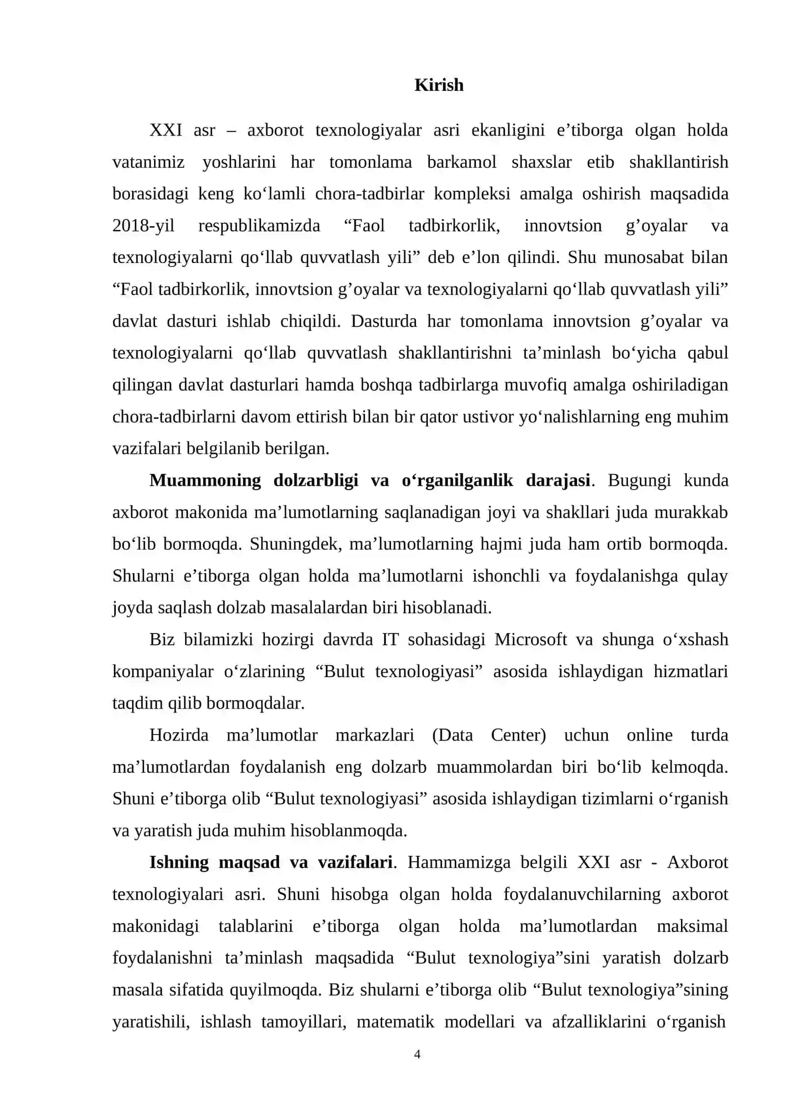 BULUT TEXNOLOGIYALARI VA ULARNING MODELLARI 3