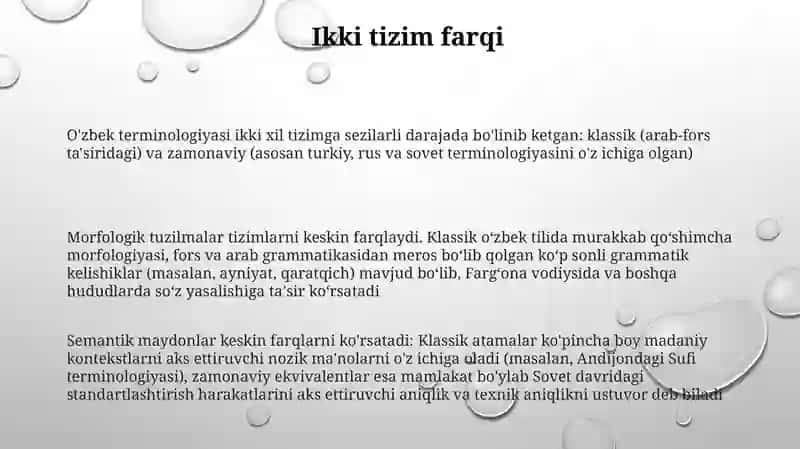 Oʻzbek terminologiyasi tizimining ikki katta turi 3