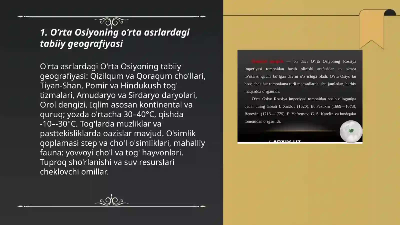 O’rta Osiyoning o’rta asrlardagi tarixiy geografiyasi 3