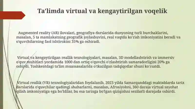 Ta'limda virtual va kengaytirilgan voqelik 3