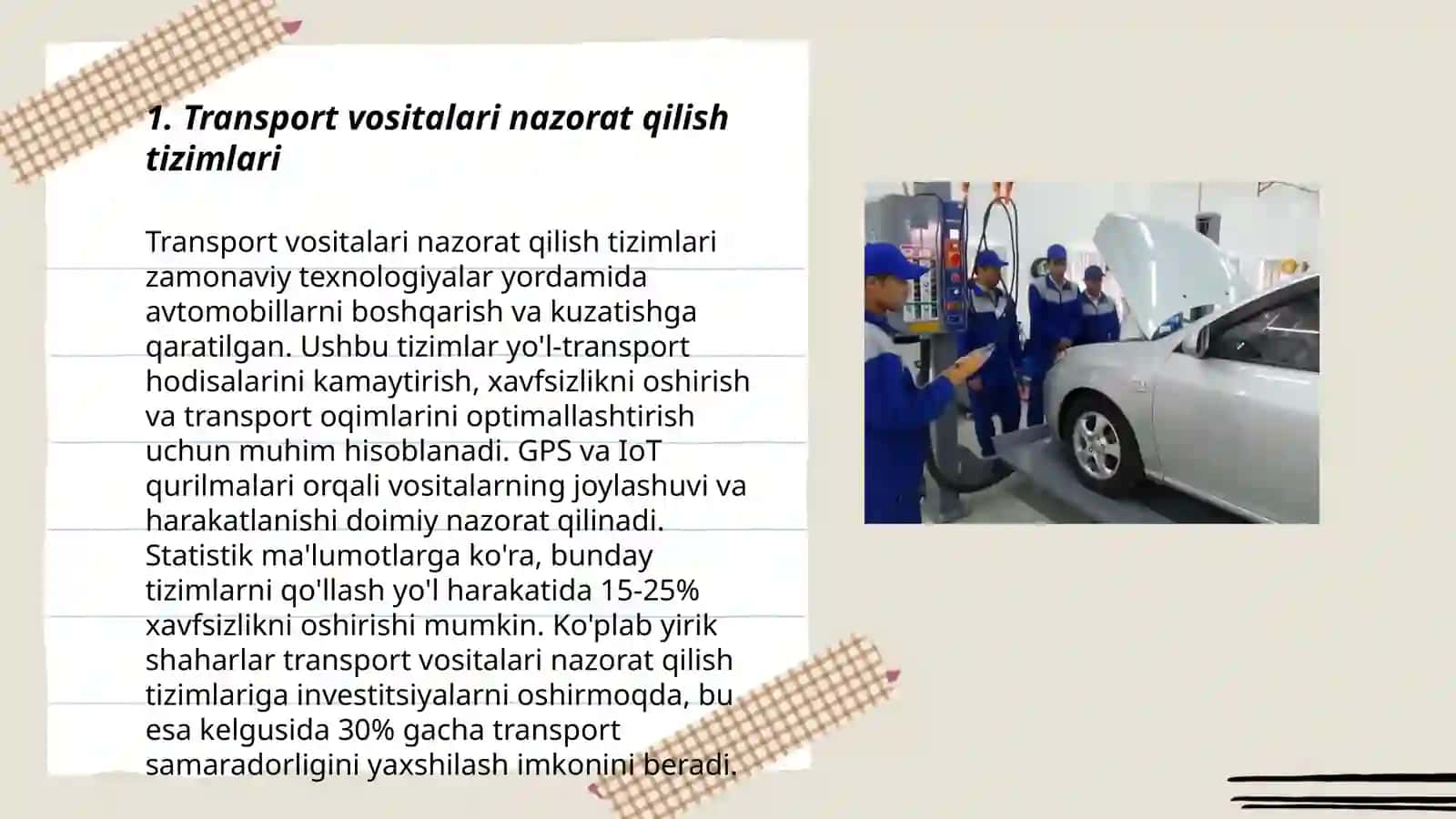 Transport vositalarini nazorat qilish punktlari 3