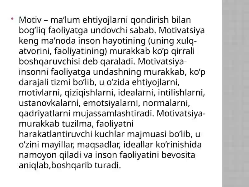 O'rta maktab yoshi davri motivlari 3