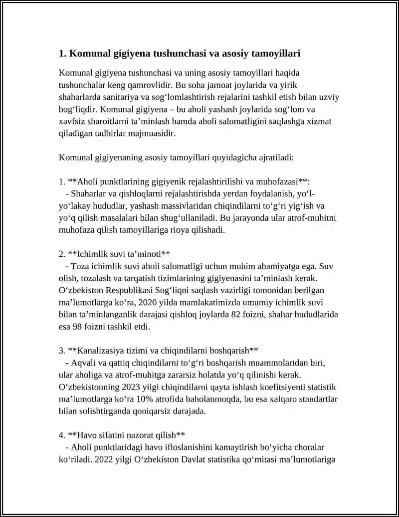 KOMUNAL GIGIYENA FANINI OʻRGANISHDA SHIFOKORNING VAZIFASI.KOMMUNAL GIGOYENA TUSHUNCHASI HAQIDA 3