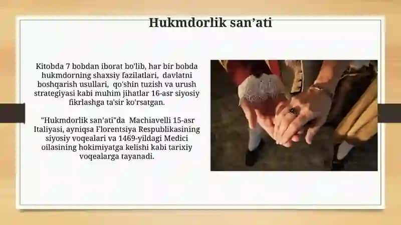 Makiavellining “Xukmdor” asari 3