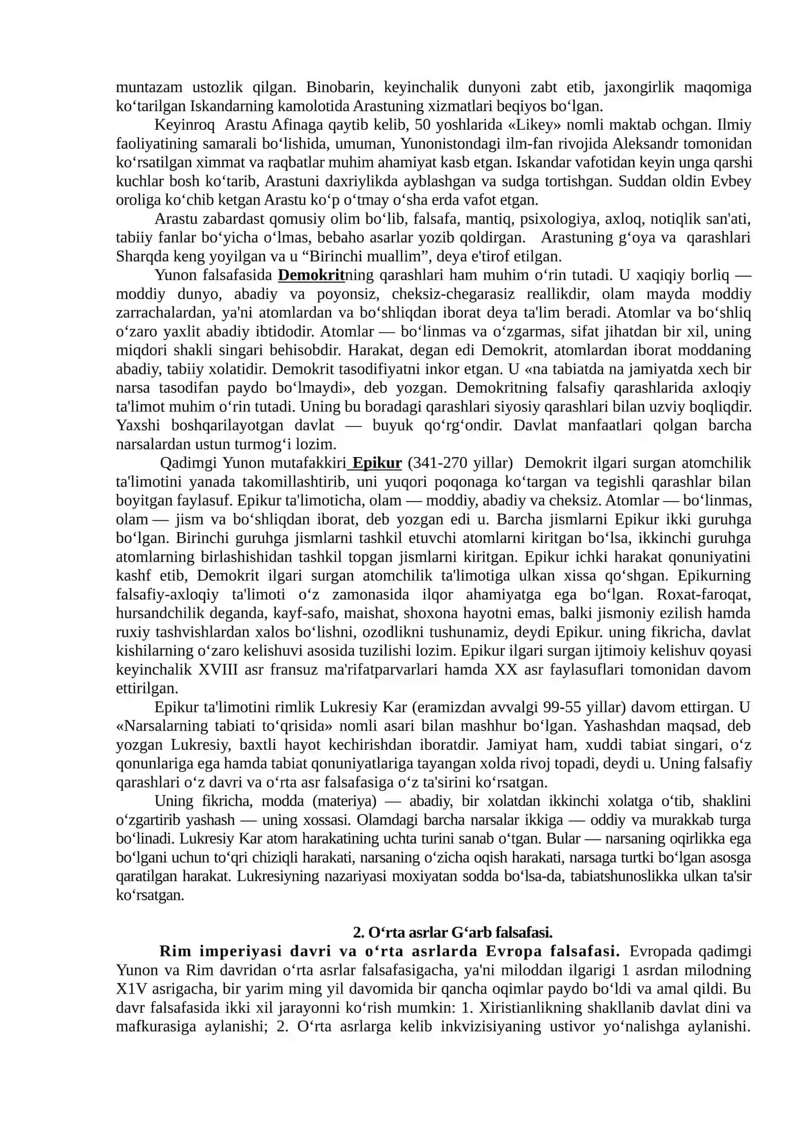 Qadimgi Yunon va Rim falsafasi 3