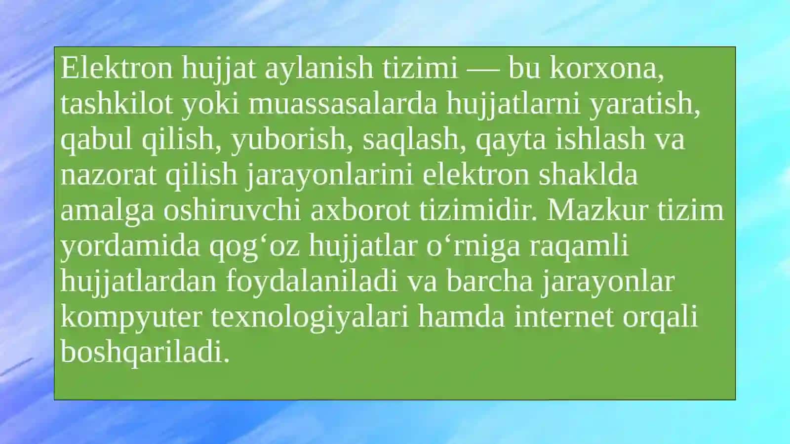 Korxolarda elektron hujjat aylanish tizimlari 3
