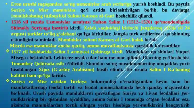 XVI–XVIII asrlarda Usmoniylar imperiyasi 3