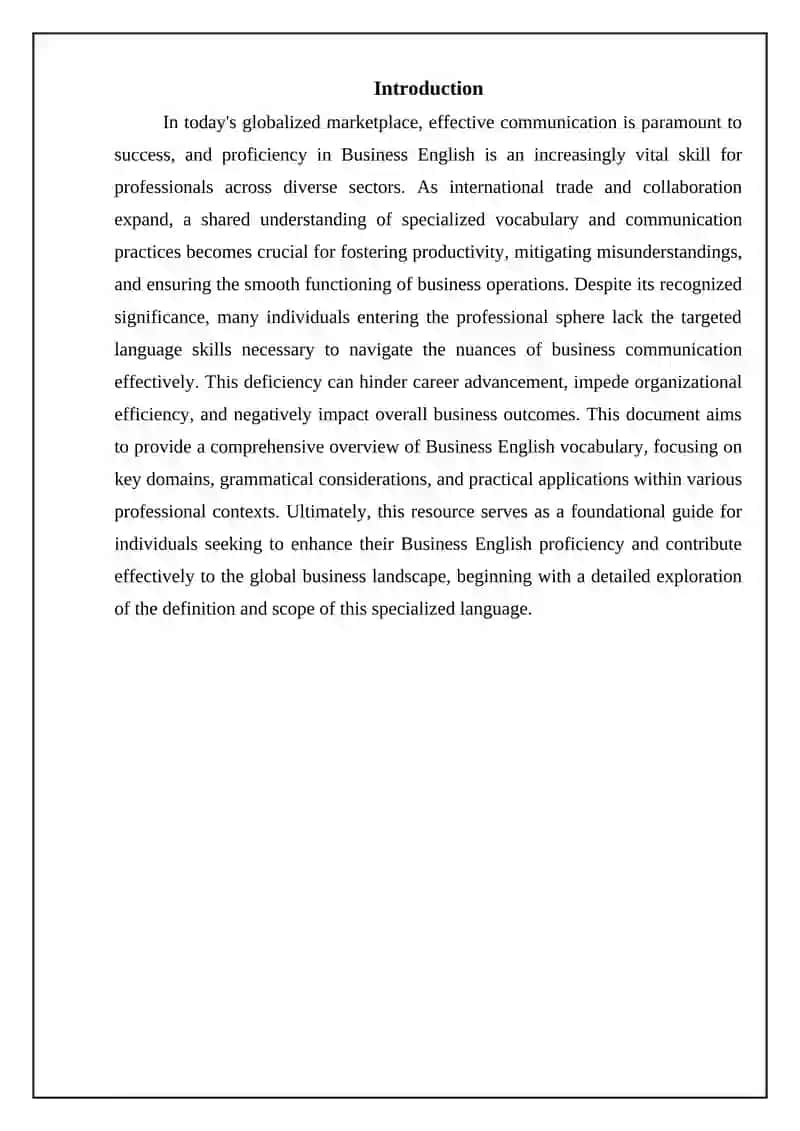 Introduction to Business English Vocabulary 3