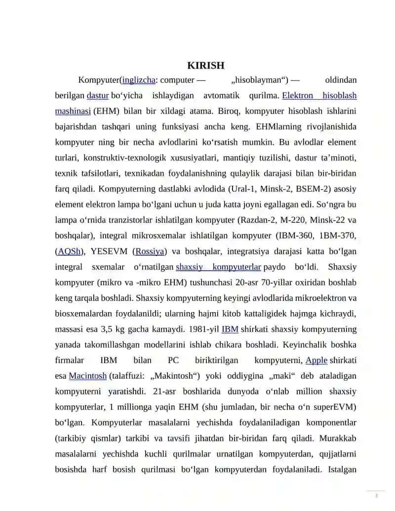 "KOMPYUTER TURLARI VA ULARNING FAZIFALARI" 3