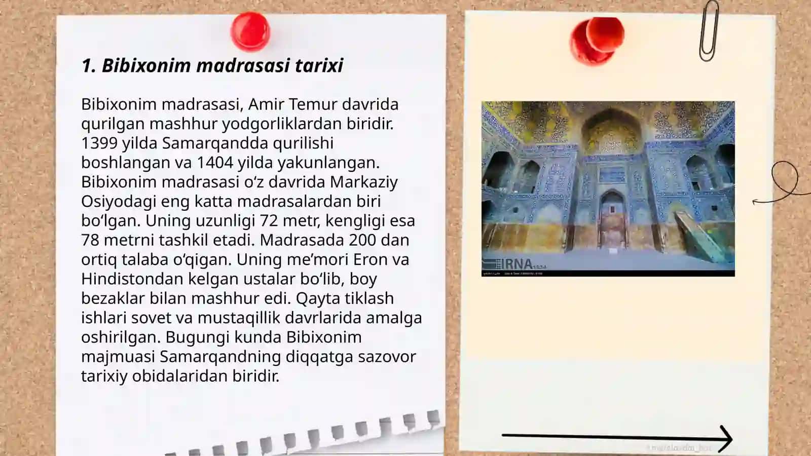 Bibixonim madrasasi tarixi 3