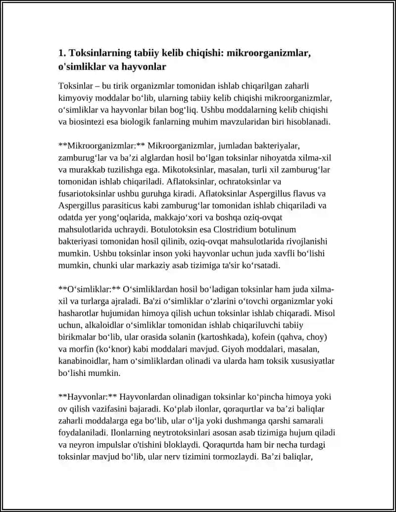 Toksinlarning kelib chiqishi va biosintezi 3