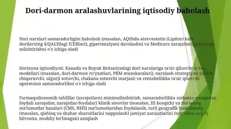 Farmatsevtika iqtisodiyoti asoslari Dorixona tashkilotlari faoliyatining iqtisodiy muhiti 3