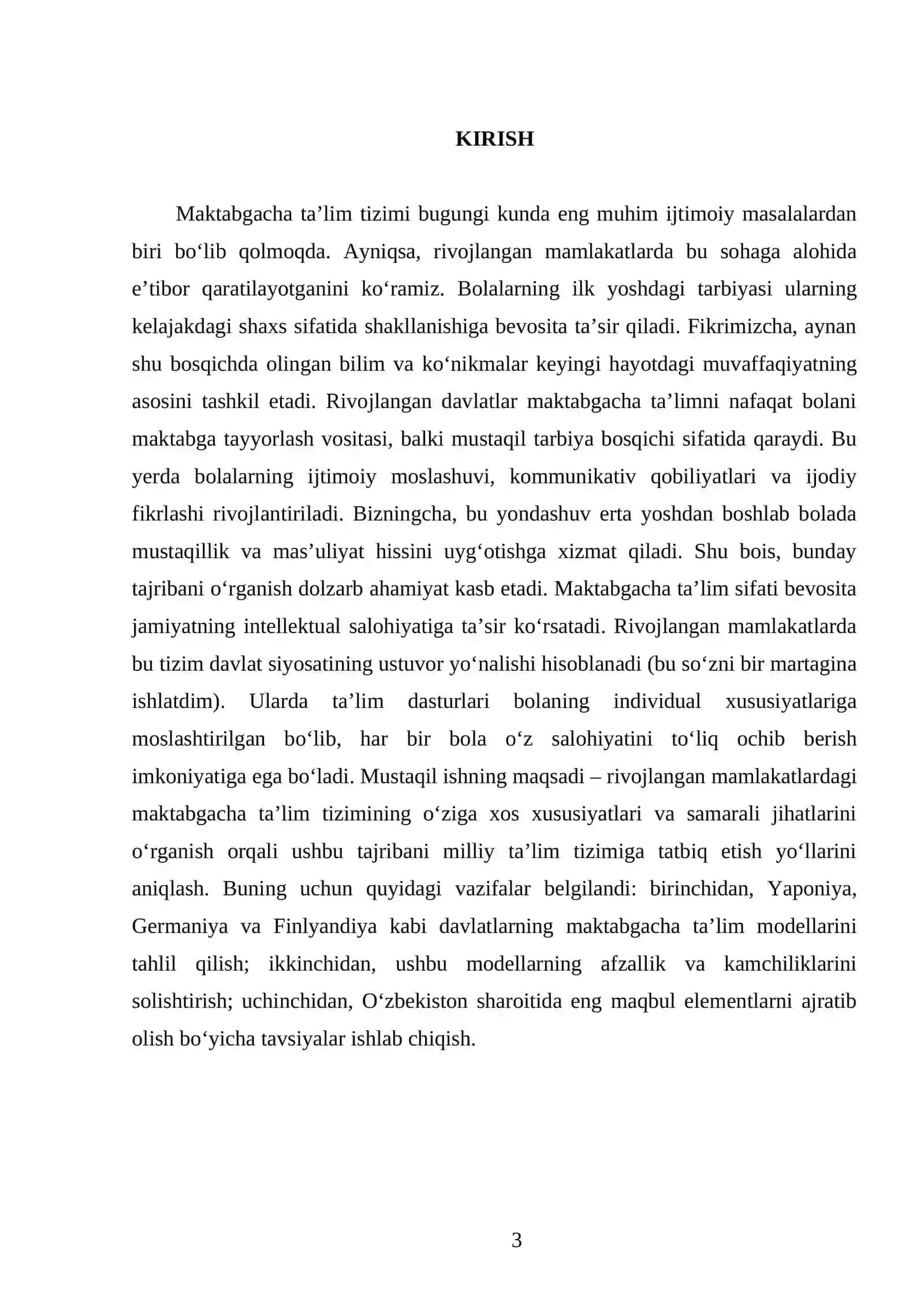 Rivojlangan mamlakatlarda maktabgacha ta’lim tizimi 3