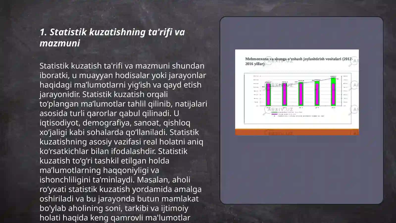 Statistik kuzatishni taahkil etishning o'ziga xos xususiyatlari 3
