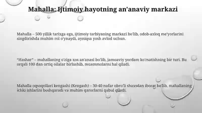 Mahalla ijtimoiylashuvning an'anaviy omil sifatida 3