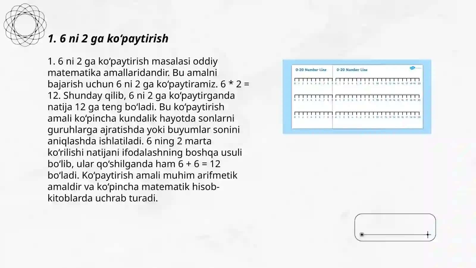 2-sinfda 6 sonini ko‘paytirish va bo‘lish 3