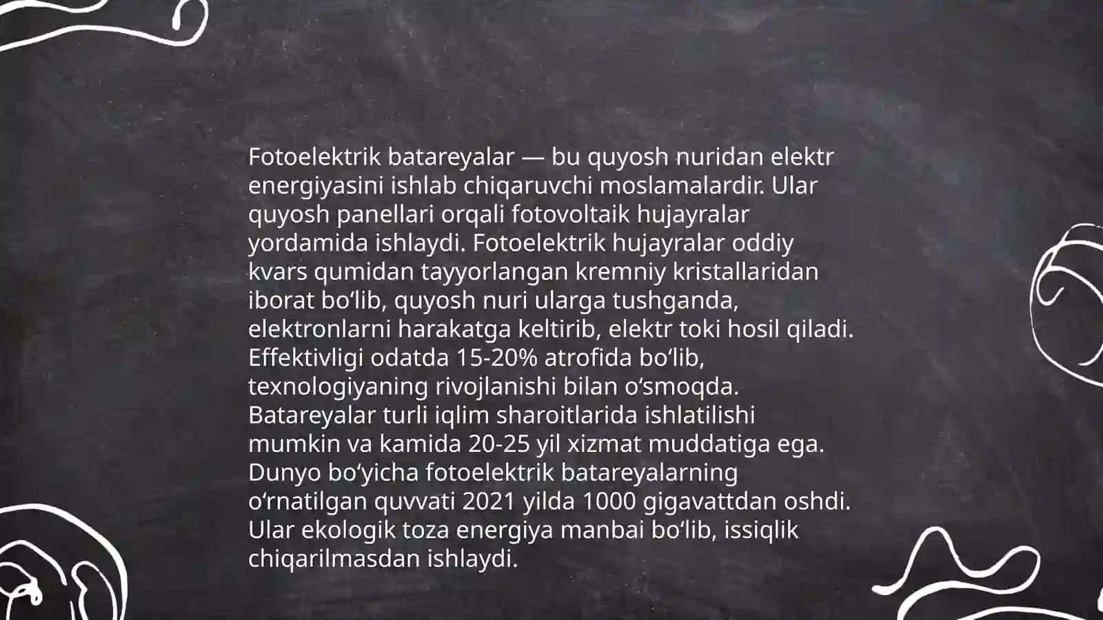 Fotoelektrik batareyalarni ketma-ket va parallel ulashga doir taqdimot tayyorlash 3