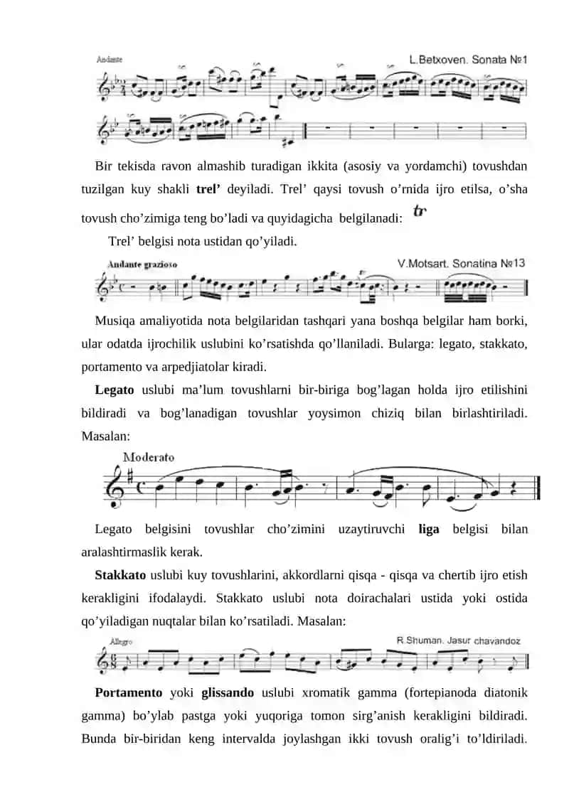 Musiqa bezaklari va ijrochilikning o’ziga xos uslublari 3