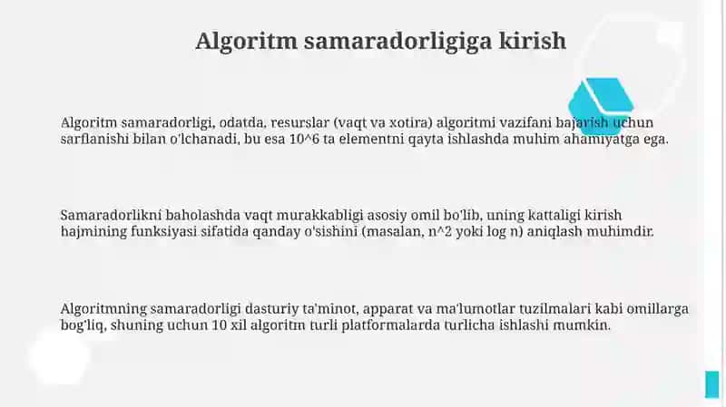 Algoritmlar samaradorligini baholash 3