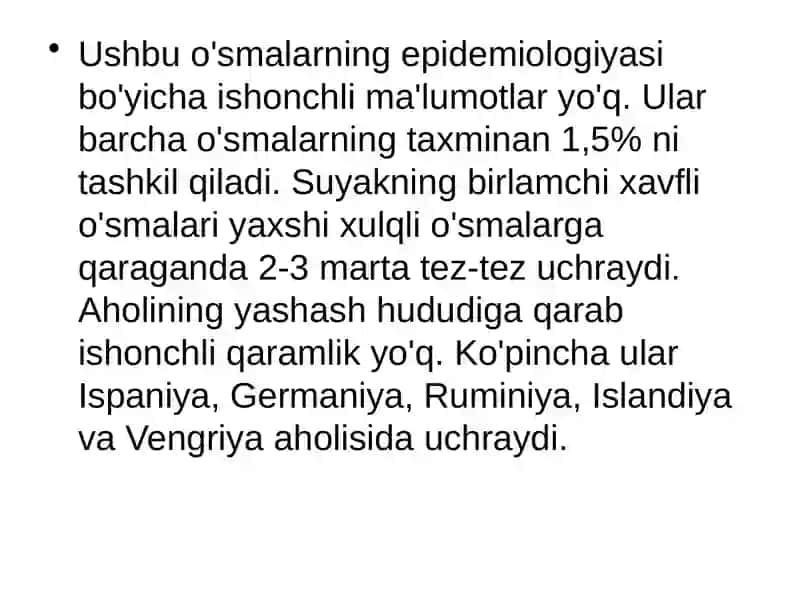 SUYAKLARNING HAVFLI O'SMLARI 3