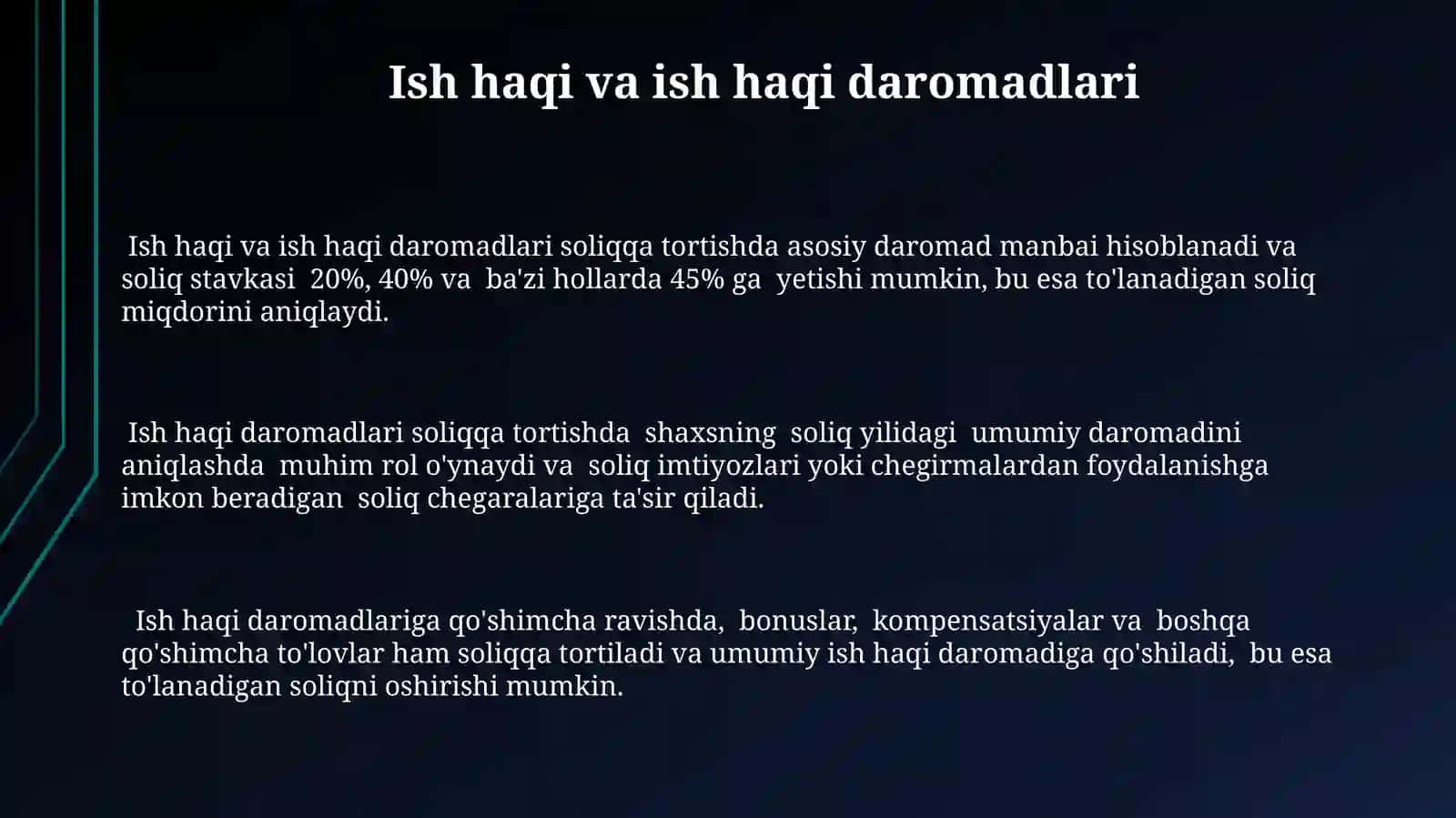 Buyuk Britaniyada soliqqa tortiladigan daromad kategoriyalari 3