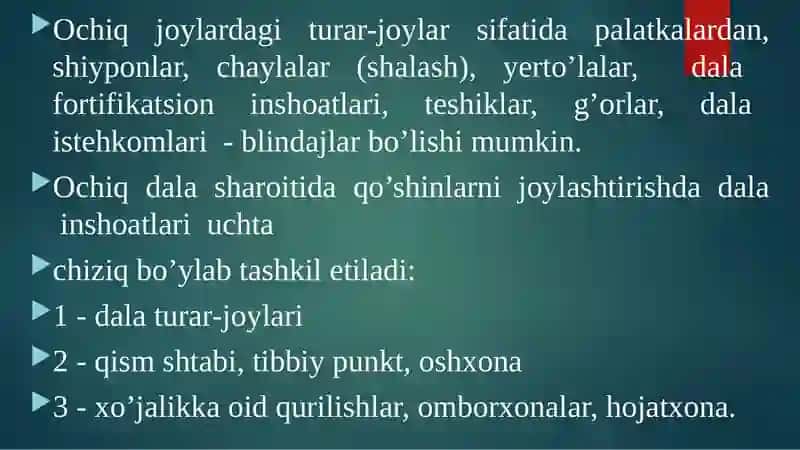 Harbiyxizmatchilarni ovqatlantirishni ahamiyati va kunlik ovqat mahsulotlarining me’yori 3