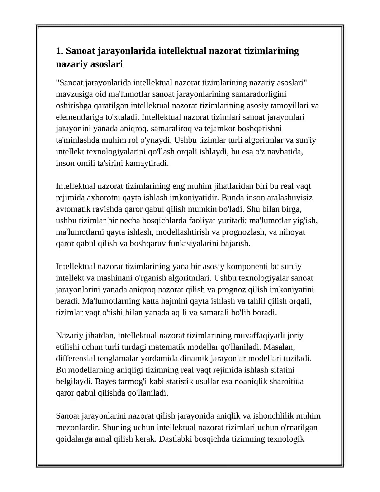 Sanoat jarayonlarida intellektual nazorat tizimlari 3