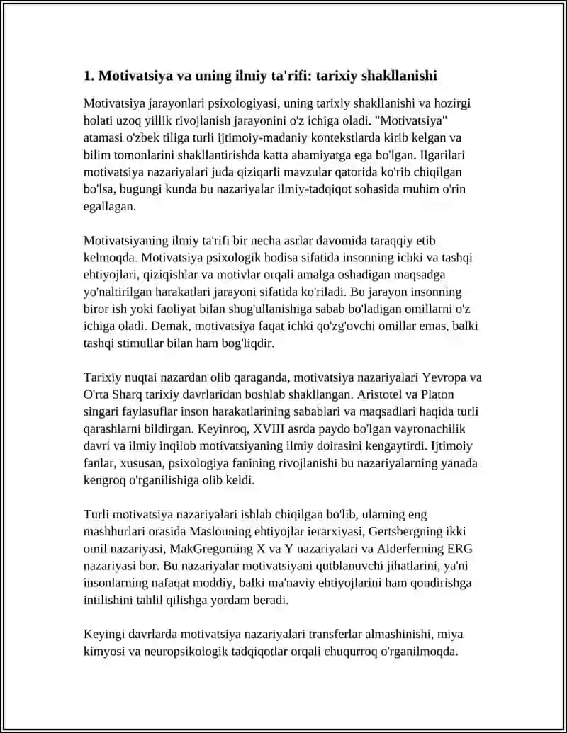 MOTIVATSIYA JARAYONLARI PSIXOLOGIYASI TARIXI VA HOZIRGI HOLATI 3