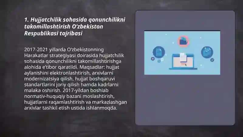 Hujjatchilikning Takomillashuvi 3