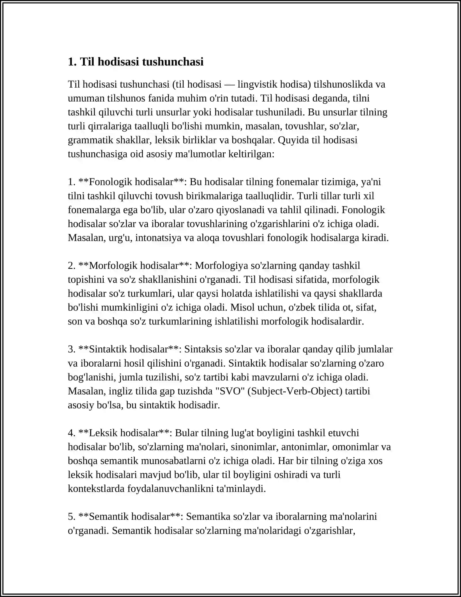 TIL HODISALARNING MOHIYATINI ANGLASHGA MO'LJALLANGAN MATNLAR ASOSIDA TAQDIMOT 3