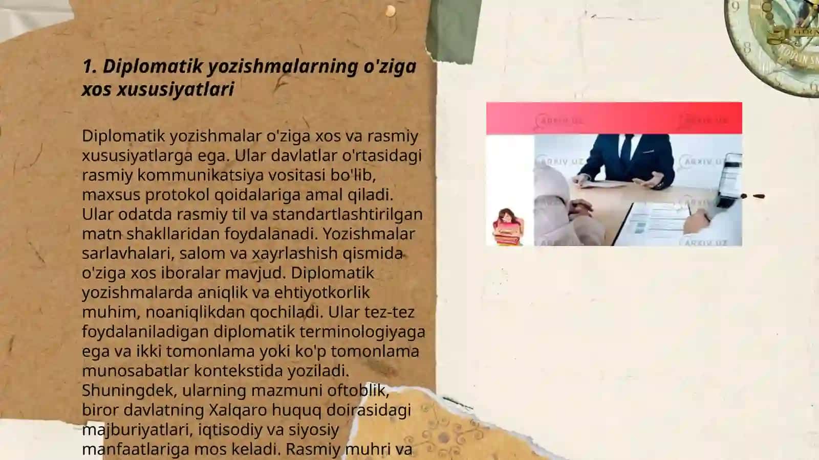 Diplomatik yozishmalarning xususiyatlari, shartnoma matnlarini shakllantirish tamoyillari 3